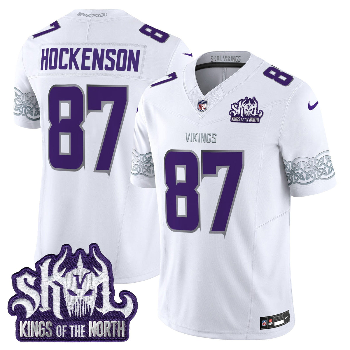 MIN King Of The North Patch Throwback Vapor Limited Jersey V2 - Stitched
