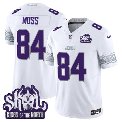 MIN King Of The North Patch Throwback Vapor Limited Jersey V2 - Stitched