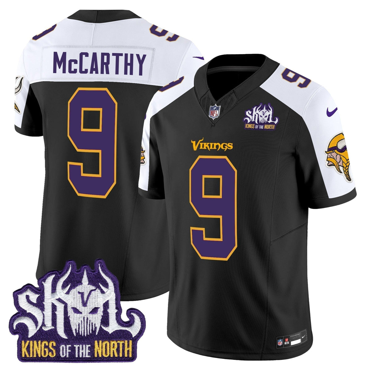 MIN King Of The North Patch Throwback Vapor Limited Jersey V2 - Stitched