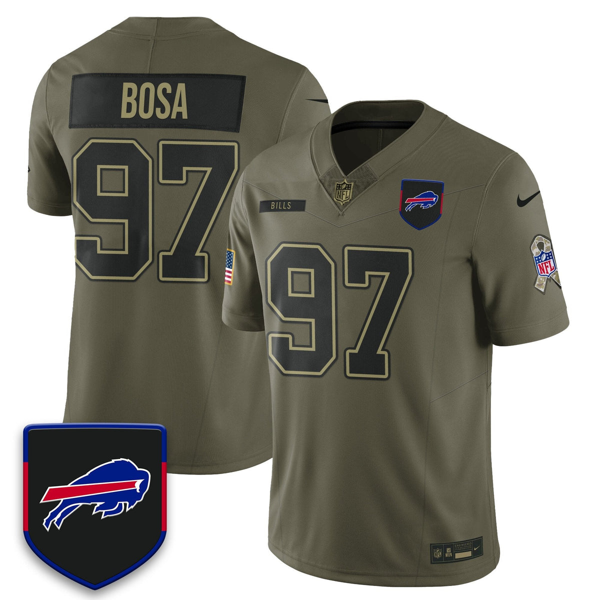 Buffalo Bills 2025 Salute to Service Limited Jersey - All Stitched