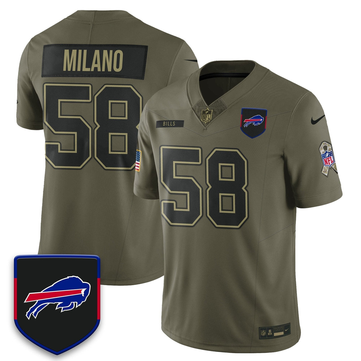 Buffalo Bills 2025 Salute to Service Limited Jersey - All Stitched