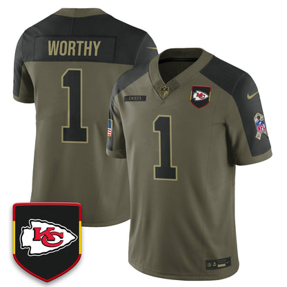 Kansas City Chiefs 2025 Salute to Service Limited Jersey - All Stitched