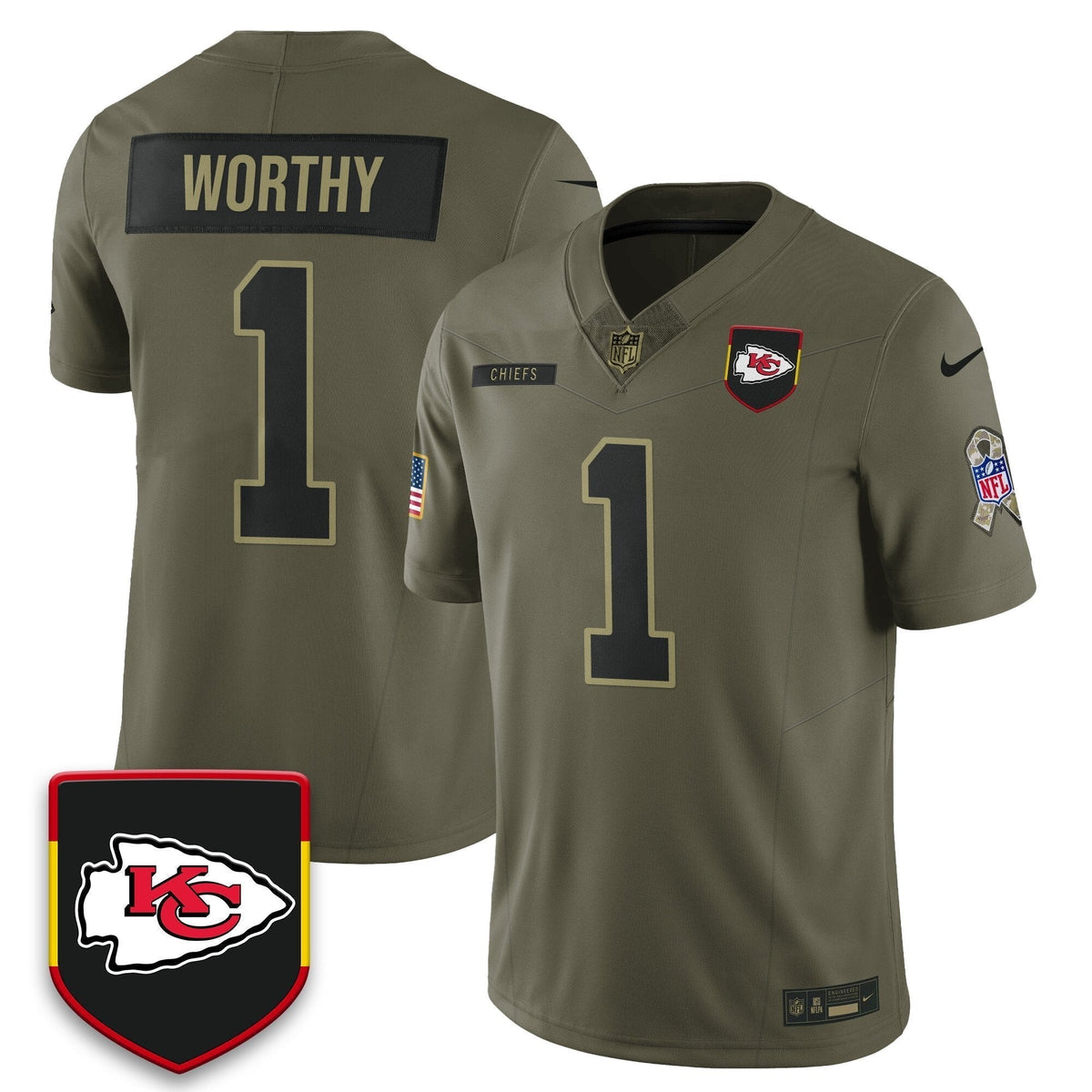 Kansas City Chiefs 2025 Salute to Service Limited Jersey - All Stitched
