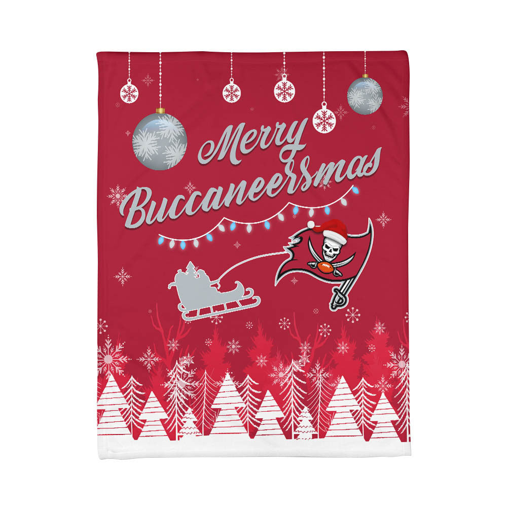 Tampa Bay Buccaneers | Premium Christmas Fleece Blanket & Throw Pillow Combo MM
