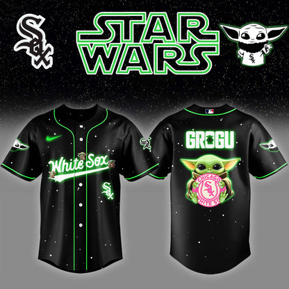 Chicago White Sox x Stars Wars Grogu Night Baseball Jersey Editions Limited v3